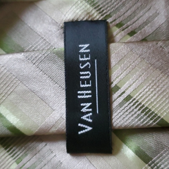 Vintage Van Heusen tie Grey and green - Picture 4 of 6